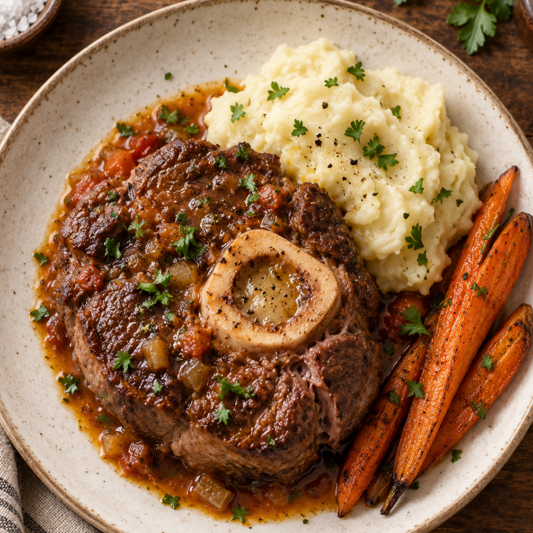 Raw Osso Buco cross-cut beef shank