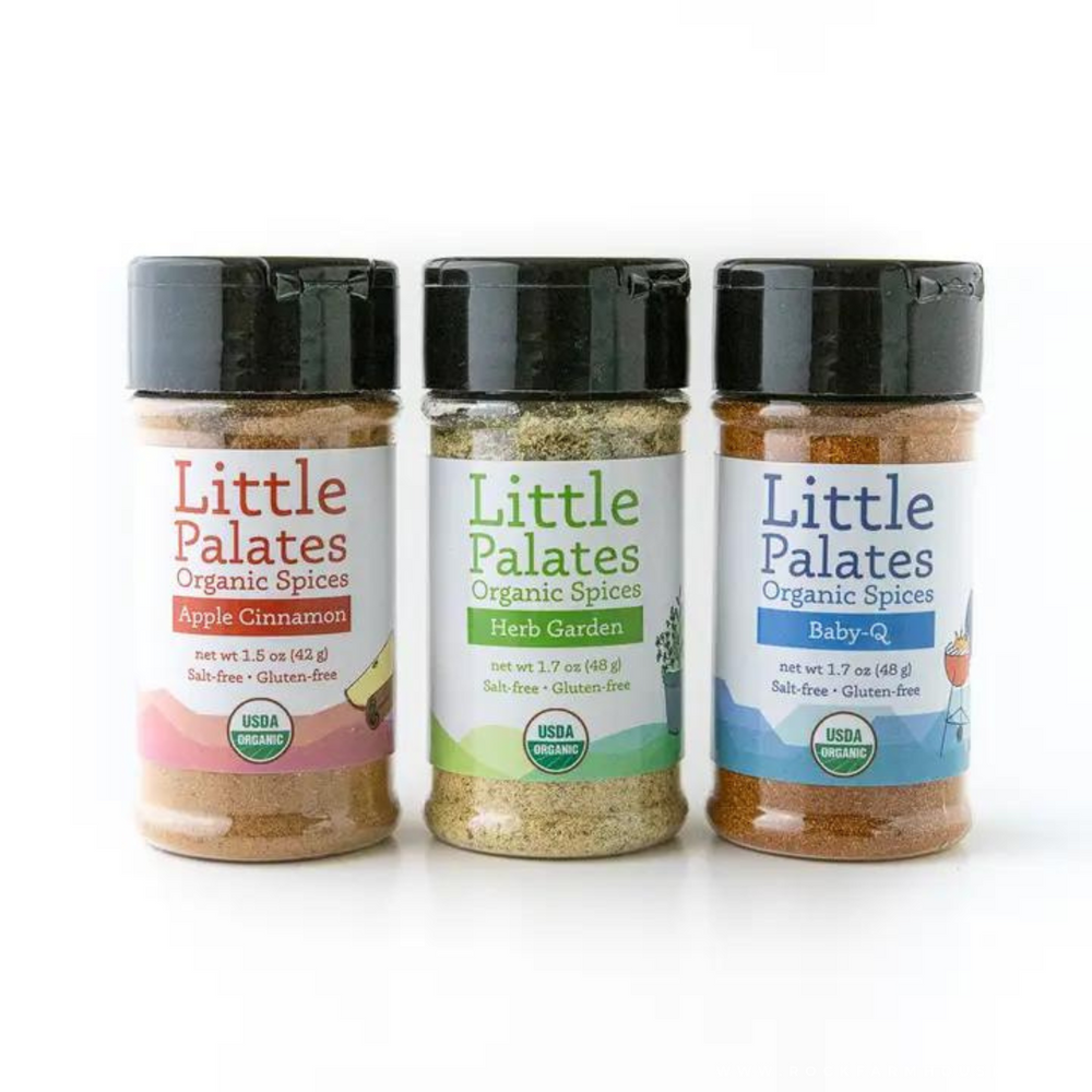 Little Palates, For Children, Organic Spices, Set of 3, Baby-Q, Herb Garden, Apple Cinnamon